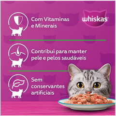 Ração Úmida Whiskas Sachê Sabor Peixe Jelly Para Gatos Adultos 85gr